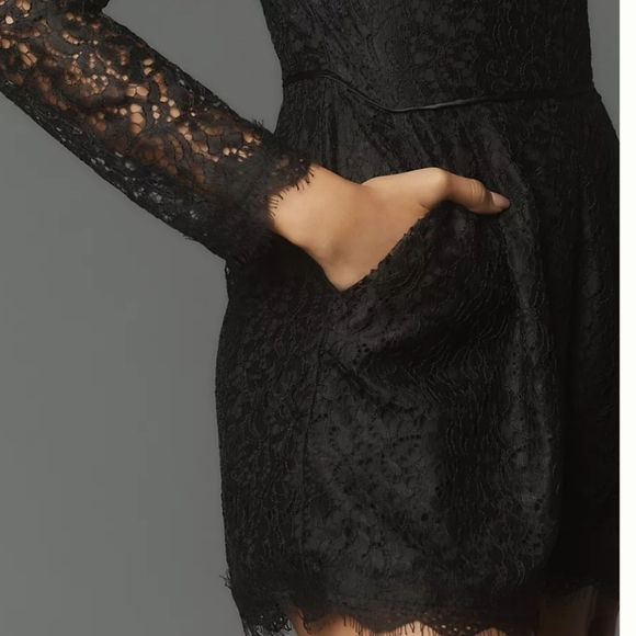 New Anthropologie Lace Romper Size 4 - Picture 5 of 12